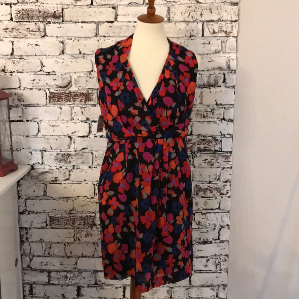 NWT Dalia Floral Sleeveless V-Necj Dress